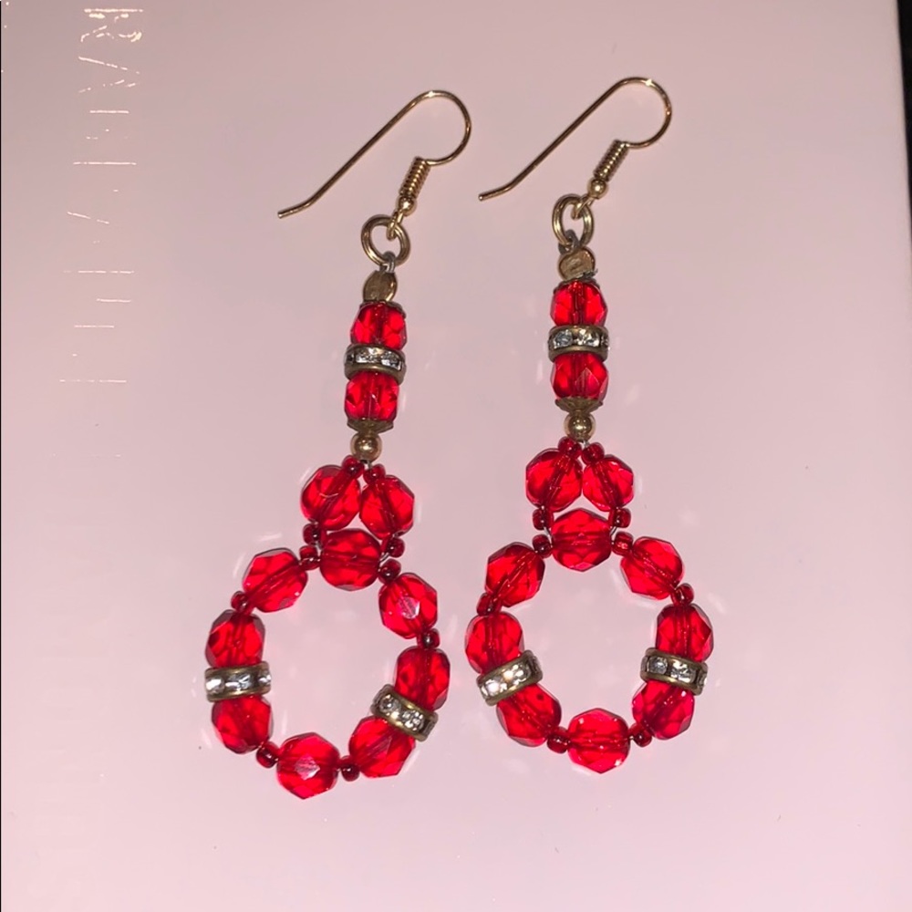 Ruby Red Earrings - image 1